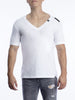 VVV Men's T-Shirt V-Neck "PURE" White - VENI.VIDI.VICI.WORLD