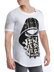 VVV HeeBad Men's T-Shirt O-Neck "TRACK" White - VENI.VIDI.VICI.WORLD