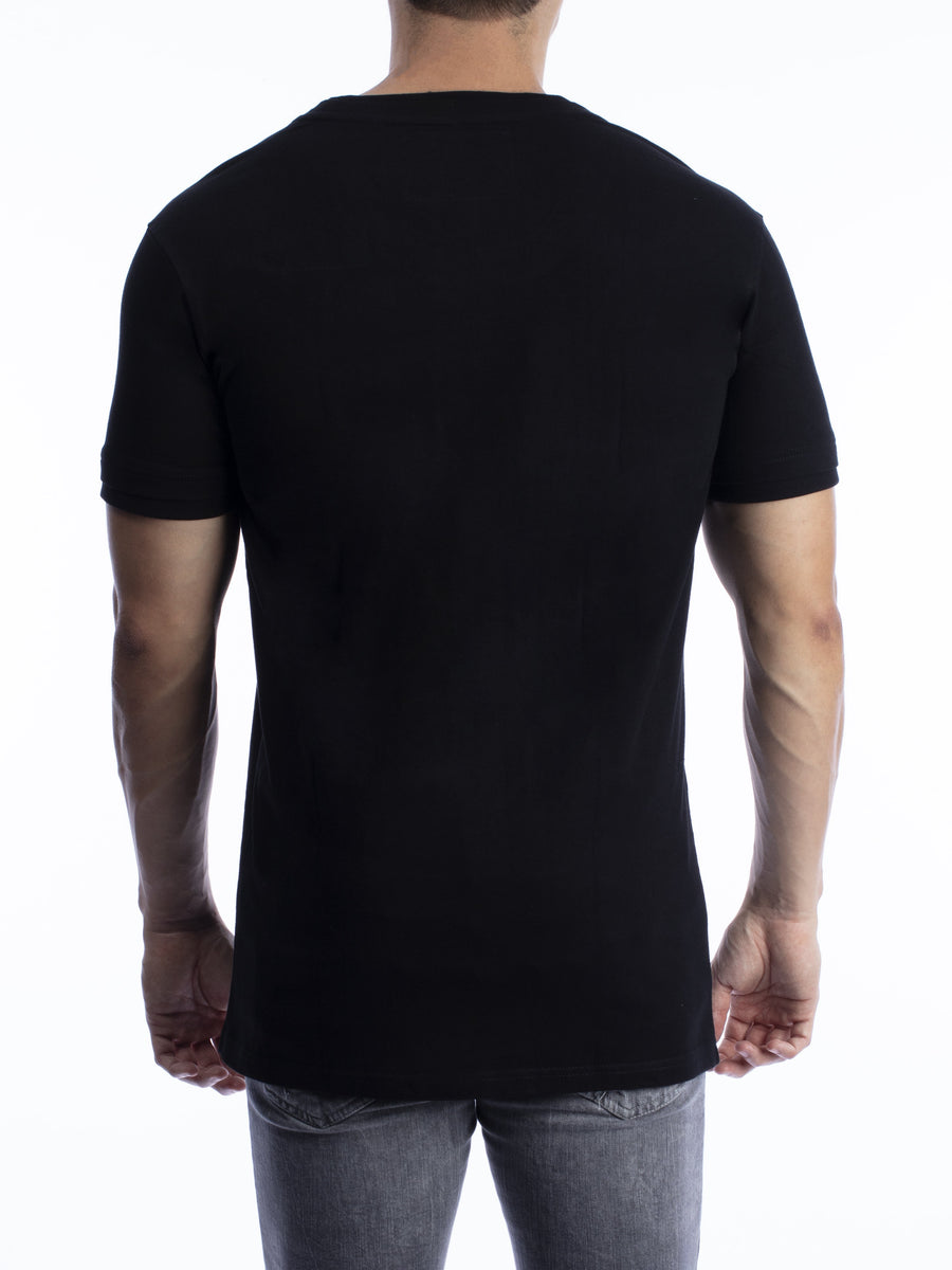 VVV Men's T-Shirt O-Neck Curved