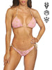 VVV Bikini "FIZZ ROSE GLOW" 3D Hand Printed & Crystals - VENI.VIDI.VICI.WORLD