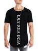 VVV Men's T-Shirt "SIGNATURE CENTER" Black - VENI.VIDI.VICI.WORLD