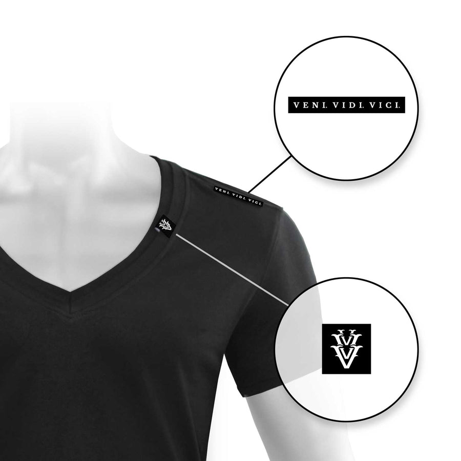 VVV Men's T-Shirt double collar V-Neck 