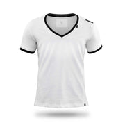 VVV Men's T-Shirt V-Neck double collar "PURE" White - VENI.VIDI.VICI.WORLD
