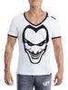 VVV HeeBad Men's T-Shirt V-Neck "BADASS" White - VENI.VIDI.VICI.WORLD