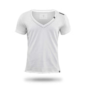 VVV Men's T-Shirt V-Neck inside-out seam "PURE" White - VENI.VIDI.VICI.WORLD