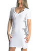 VVV Woman's Dress V-Neck "EMBRACE" White - VENI.VIDI.VICI.WORLD